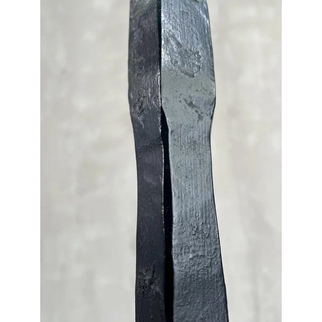 Modernist Floor Lamp in Wrought Iron, France, 1960s For Sale - Image 10 of 12