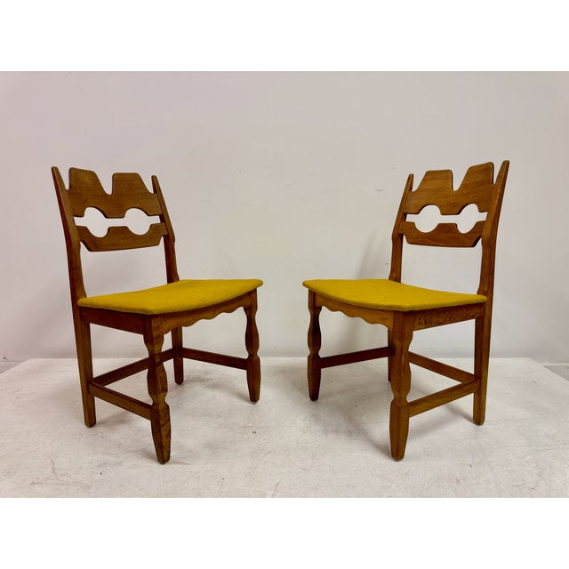 Danish Razorblade Oak Dining Chairs by Henning Kjaernulf, 1960s, Set of 6 For Sale - Image 14 of 18