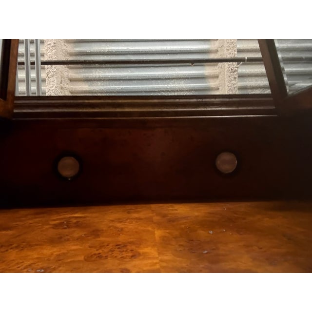 Bookcase or Display Cabinet Burl Wood and Twist Columns, Mid 20th Century For Sale - Image 14 of 14