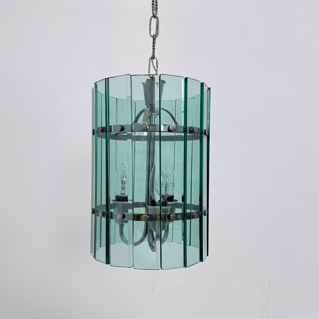Mid-Century Glass Pendant Lamp by Veca, 1970s, Italy For Sale - Image 6 of 18