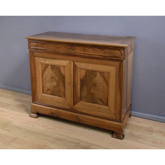 Louis-Philippe Style Walnut Sideboard, 1900s For Sale - Image 3 of 18