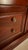Vintage Mahogany-Style Veneer Armoire With Brass Hardware & Carved Trim For Sale - Image 4 of 7