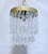 This light fixture is a vintage Murano glass leaf or teardrop chandelier with a small, double-tiered design and a...