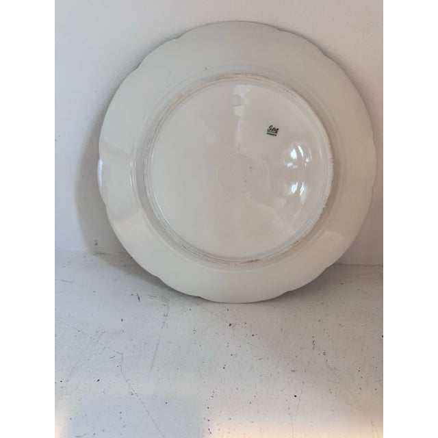 Ceramic Vintage c.h. Field Haviland Limoges Plate, French Porcelain, Red & Gold Gilt Dinner Plate For Sale - Image 7 of 9