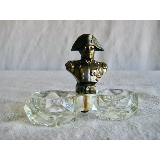 Early 20th Century Napoleon Figure Salt and Pepper Crystal Dish For Sale - Image 4 of 8