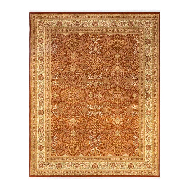 Orange Mogul, One-of-a-Kind Hand-Knotted Area Rug in Orange, 8' 2" x 10' 5" For Sale - Image 8 of 8