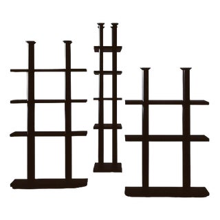 Peristylo Black Wood Shelves by Oscar Tusquets for BD Barcelona, Set of 2 For Sale