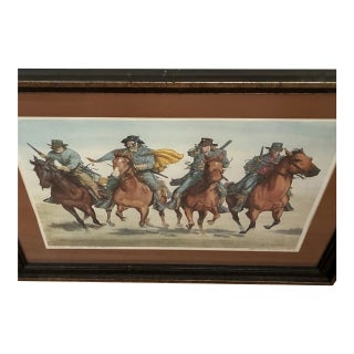 Late 20th Century Bruce Marshall "Terry’s Texas Rangers" Signed Limited Edition Print For Sale