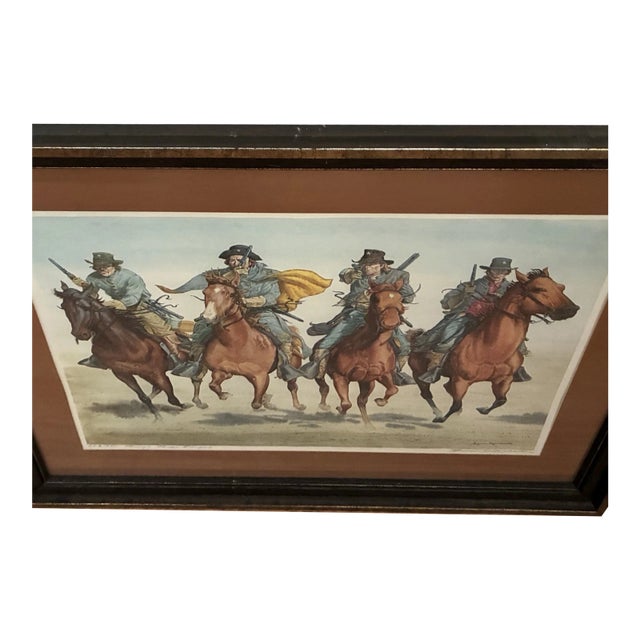 Late 20th Century Bruce Marshall "Terry’s Texas Rangers" Signed Limited Edition Print For Sale