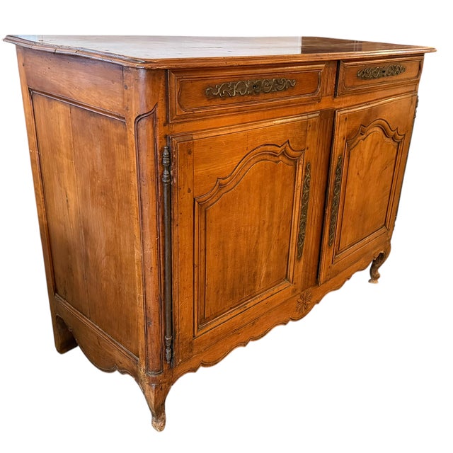18th Century Antique 18th C French Country Fruitwood Buffet For Sale - Image 5 of 6