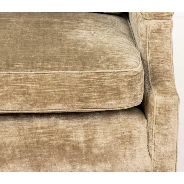 Contemporary Green Chenille Upholstered Sofa For Sale - Image 4 of 6
