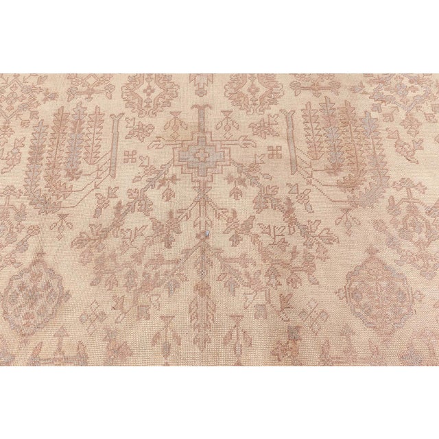 Textile Antique Turkish Oushak Rug For Sale - Image 7 of 10