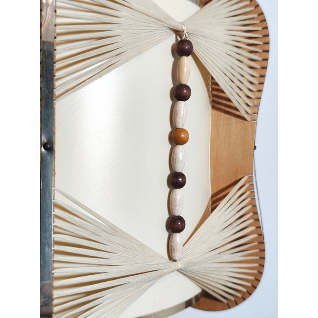Wood Vintage Spanish Nordic Style Hanging Lamp, 1970s For Sale - Image 7 of 14