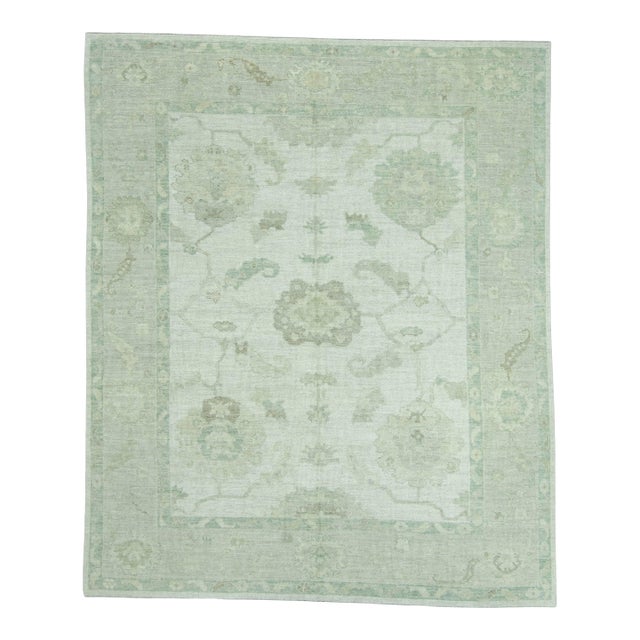 Turkish Oushak Rug 8'1" x 9'9" #19403 For Sale