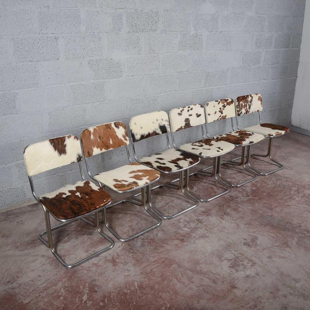 Vintage Ponyhide Chairs, Set of 6 For Sale - Image 3 of 18