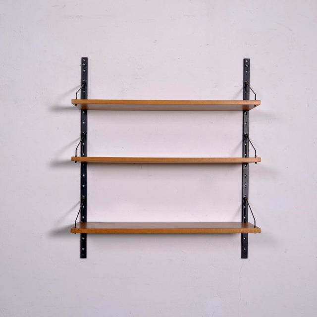 Scandinavian Wall-Mounted Bookcase, 1960s For Sale - Image 18 of 18