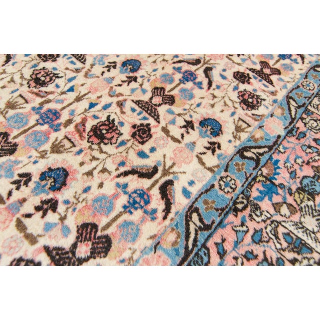Textile 1930s Vintage Persian Kerman Trellis Earth-Toned Hand-Knotted Rug - 4′6″ × 6′7″ For Sale - Image 7 of 10