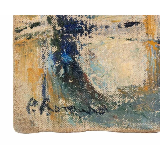 Contemporary Pino Romanò, View of Ponte Sisto, Rome, Oil Painting, 1990s For Sale - Image 3 of 4