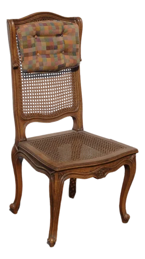 Vintage French Louis XV Style High Cane Back Side Chair ~ French Country