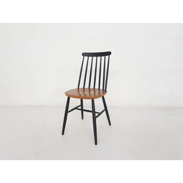 Black Spindle Back Chair, Germany, 1960s For Sale - Image 8 of 8