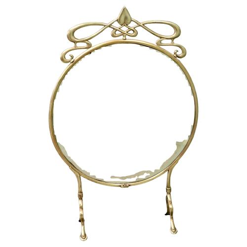 Antique Art Nouveau Mirror Fire Screen, 1880 For Sale - Image 9 of 9