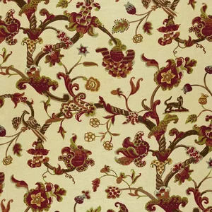 Schumacher Eastbury Manor Print Fabric in Jewel
