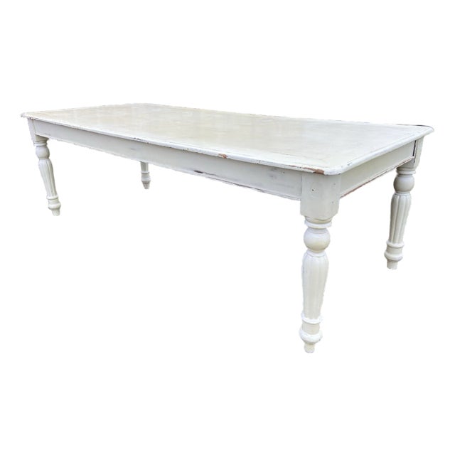 Antique Rustic Pine Farmhouse Shabby Chick Dining Room Kitchen Table For Sale