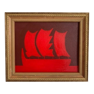 Contemporary Impressionist Style Seascape Painting on Canvas, Framed For Sale