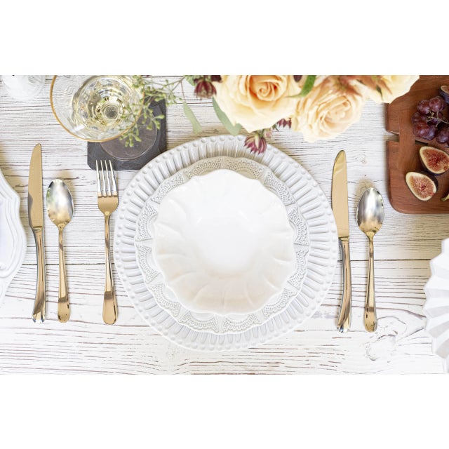 VIETRI Incanto Lace Four-Piece Dinnerware Set, Service for One For Sale In Raleigh - Image 6 of 10