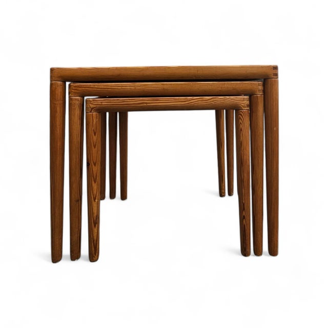 Oak Nesting Tables by Henry Walter Klein for Bramin, 1970, Set of 3 For Sale - Image 11 of 18