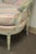 Vintage French Louis XVI Pink Blue Carved Bergere Boudoir Lounge Arm Chair For Sale In Philadelphia - Image 6 of 12