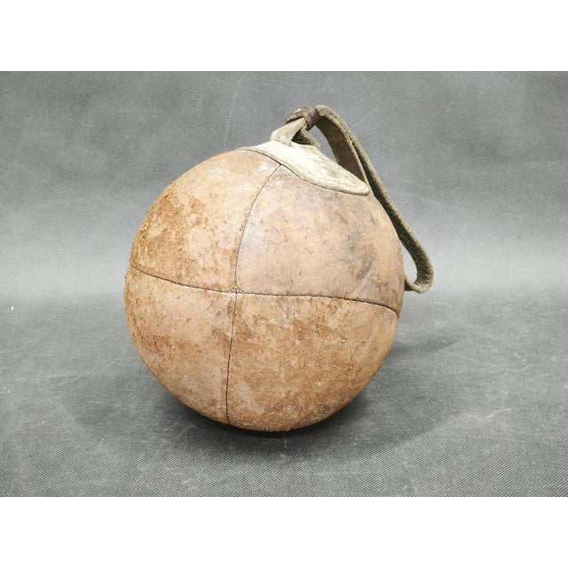 Animal Skin Leather Boxing Gloves and Punching Ball, Czechoslovakia, 1940s, Set of 3 For Sale - Image 7 of 10