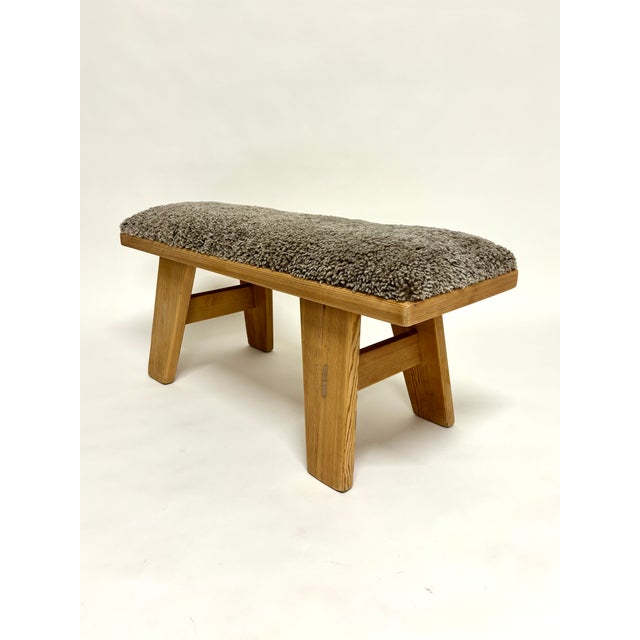 Rustic Pine Bench by Krogenäs, Norway, 1960s For Sale - Image 9 of 9