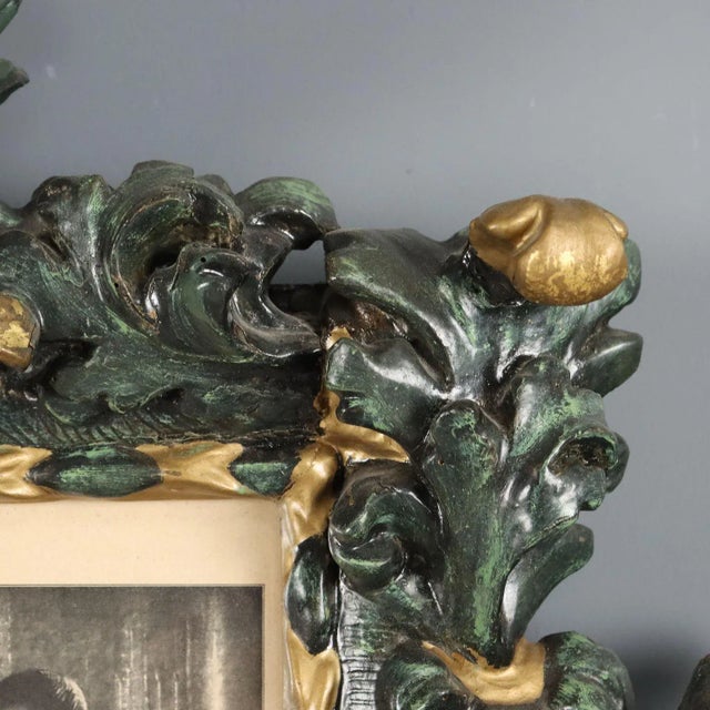 Small Antique Baroque Carved Gilded Wood Frame, Italy, 18th Century For Sale - Image 5 of 11