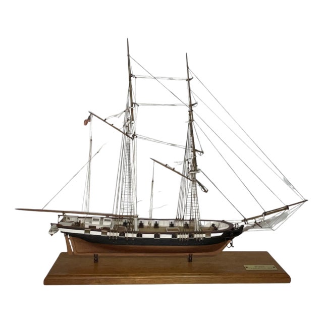Ship Model of the Armed Navy Brig Boxer For Sale