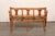 Wood Italian 3-Chair Back Sofa Bench W/Cane Seat For Sale - Image 7 of 11