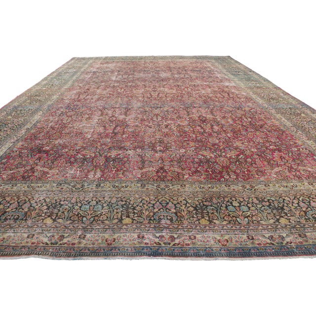 Rustic Antique Persian Khorassan Rug, 11'10 X 18'08 For Sale - Image 3 of 10