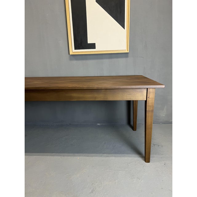 Brown Big Farm Table in Ash with Zone Feet For Sale - Image 8 of 13