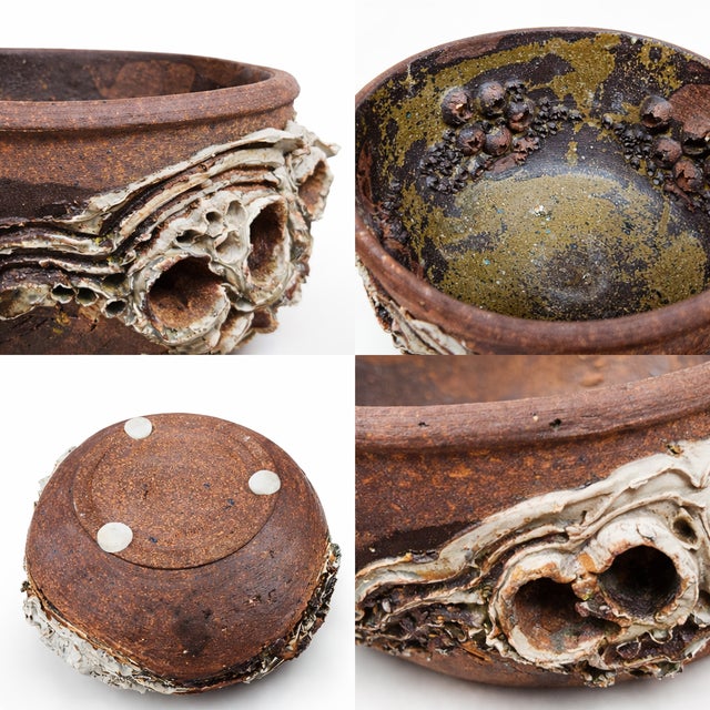 Brutalist Danish Brutalist Studio Pottery Works by Bodil Marie Nielsen, Denmark, 1960s-1970s, Set of 4 For Sale - Image 3 of 14