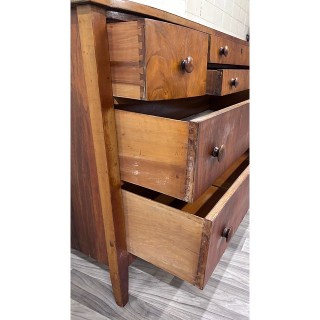 Antique Holland Furniture Co. Of Michigan Mahogany Six Drawer Dresser For Sale - Image 9 of 11