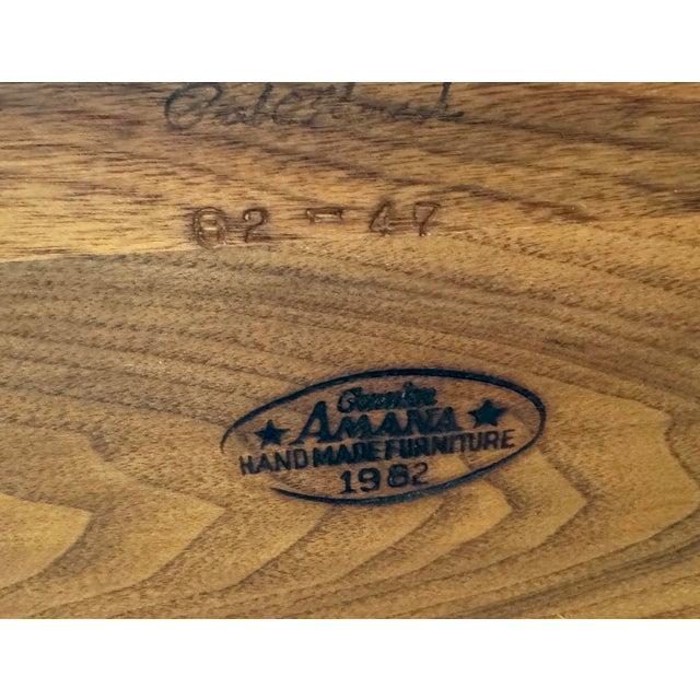 Vintage Amana Made Windsor Style Wood Spindle Back Bench For Sale - Image 12 of 12