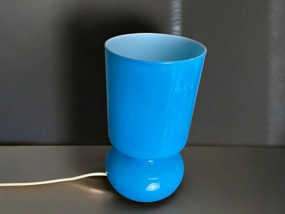 Blue Glass Table Lamp from Ikea, 2000s
