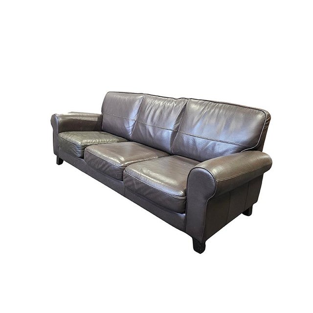 Leather Living Room Set, 1990s, Set of 2 For Sale - Image 9 of 10