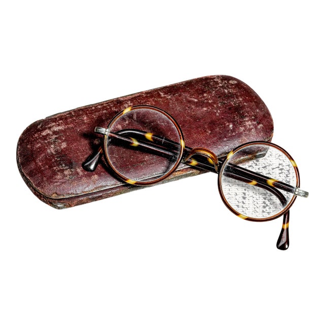 Charming 1920s Antique Patterned Eyeglasses Spectacles Home Decor Prop For Sale