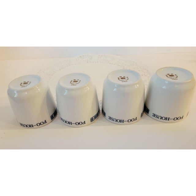 1970s Vintage Taiwan Tatung China Porcelain Sake Cups, Set of 4, Foo House For Sale - Image 5 of 9