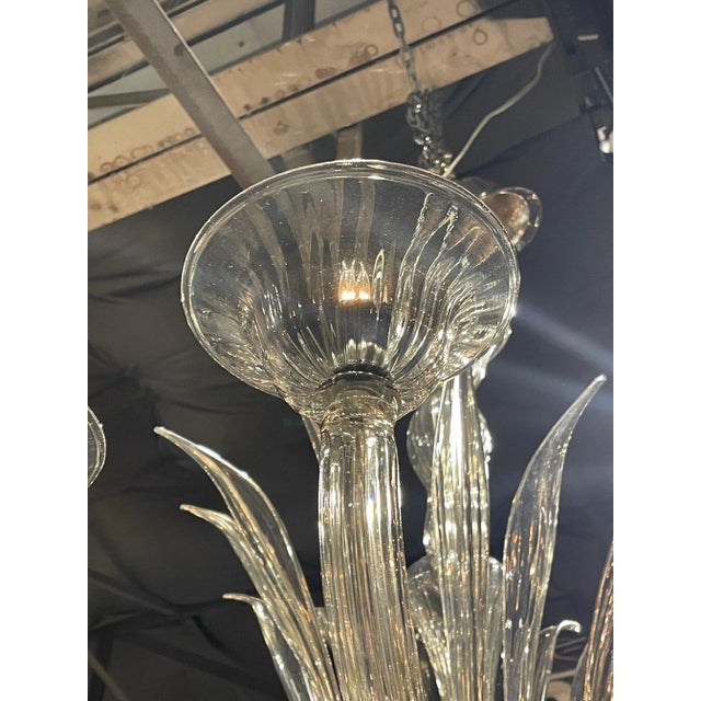 Smoke Colored Murano Glass Twelve Light Chandelier For Sale In Dallas - Image 6 of 9