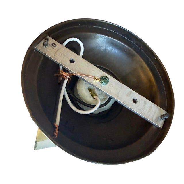Early 20th Century Early 20th Century Rare Mid Century Hand Painted Girl in Shower Wall Sconce For Sale - Image 5 of 8