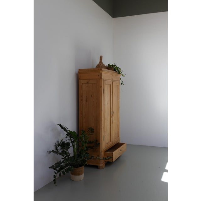 Antique Farmhouse Danish Pine Wardrobe, 1880s For Sale - Image 17 of 18
