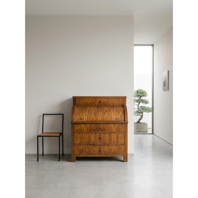 Early 19th Century Biedermeier Cylinder Roll-Top Desk For Sale In Los Angeles - Image 6 of 7