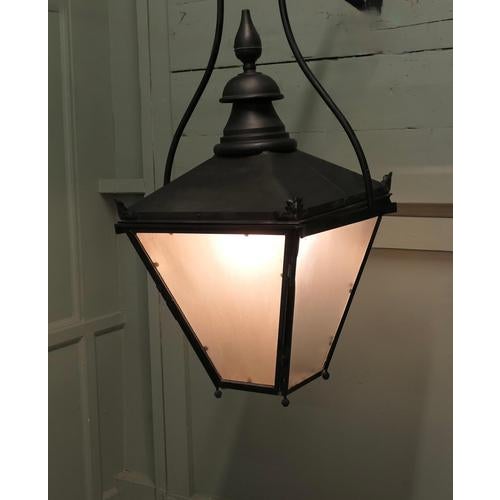 Metal Large Painted Copper Wall Lantern, 1960s For Sale - Image 7 of 9